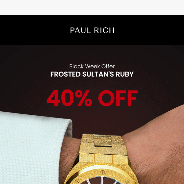 ⚠️  40% off Frosted Sultan’s Ruby
