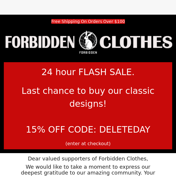 📢Important message from Forbidden Clothes 🐇