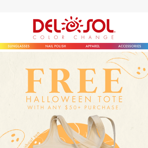 FREE Halloween Tote Bag with any $50 purchase!