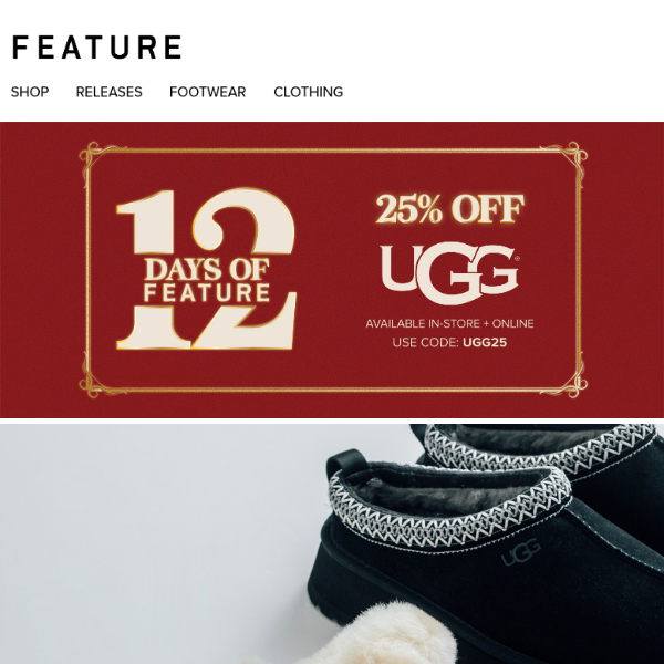 12 Days of FEATURE: 25% OFF UGG! 🎁