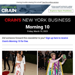 Pols' Met Gala problem | Jobs recovery milestone | A new kind of panic room