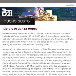 Rioja's Ardanza 96pts