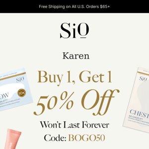 SiO Beauty, buy 1, get 1 50% off won’t last forever