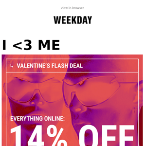 Desirable deal: 14% off everything online