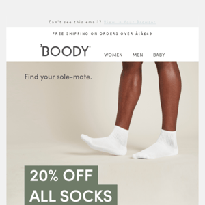 20% Off ALL Socks. This Weekend Only.