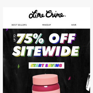 ONLY A FEW HOURS LEFT TO SHOP 75% OFF SITEWIDE ⏰