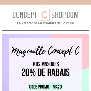 20% de rabais sur nos 10 masques favoris! 😍