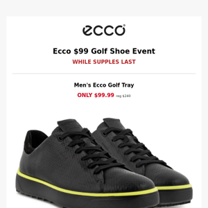 $99 Ecco Men's and Women's Golf Shoe Event