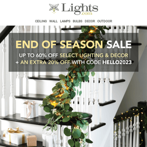 End of Season Sale! 🎉 Coupon Inside! | Lights.com