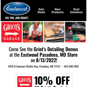 Join Eastwood For A Griot’s Detailing Demo