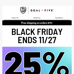 Ending soon: 25% off everything