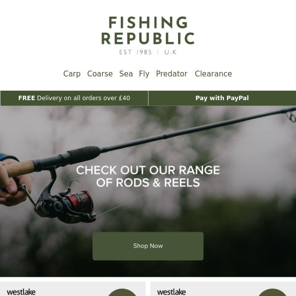 Huge Rod & Reel deals inside - Fishing Republic