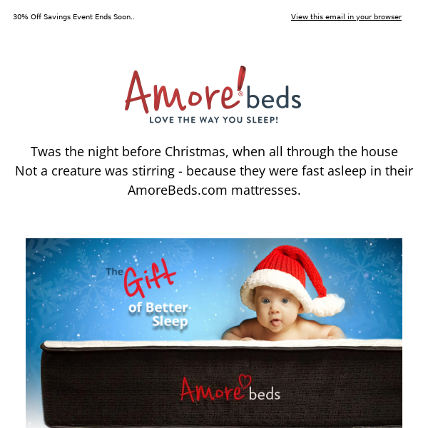 Amore Beds Holiday Sale Starts Today! 😍