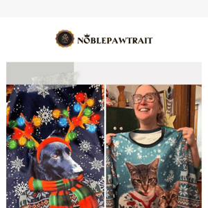 Unleash the Festive Fun! 🐾 Get Cozy with Ugly Sweaters All-Over Printed Featuring Your Pet's Face! 🌟