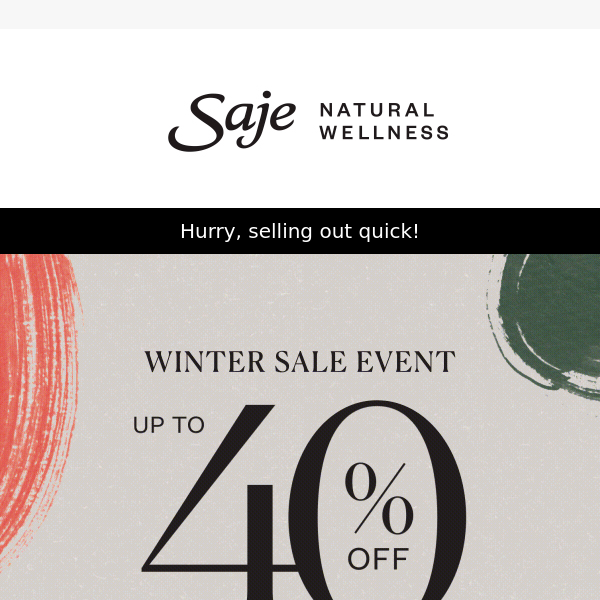 Up to 40% off: Winter Sale ❄️
