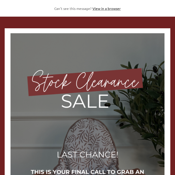 Stock Clearance Sale ⚡ NOW LIVE!