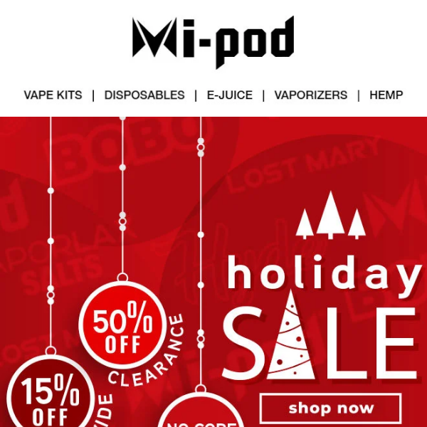 🎁 Shop Now and Save Big: Holiday Sale at Mi-Pod.com!