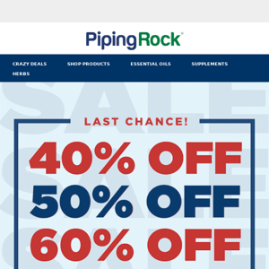 Ending Soon! 40%-60% Off