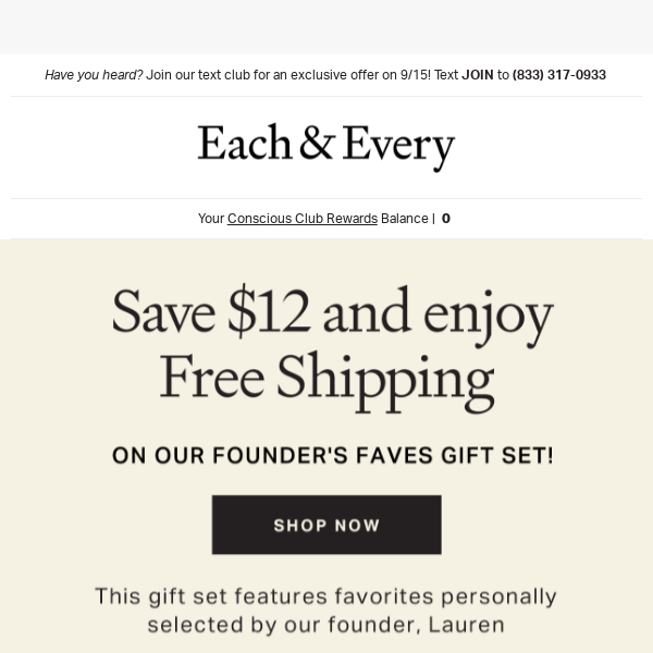 $12 of savings + free shipping