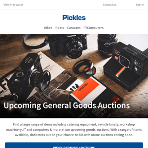 Upcoming General Goods Auctions