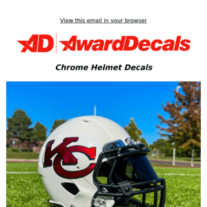 Chrome Football Helmet Decals 😎
