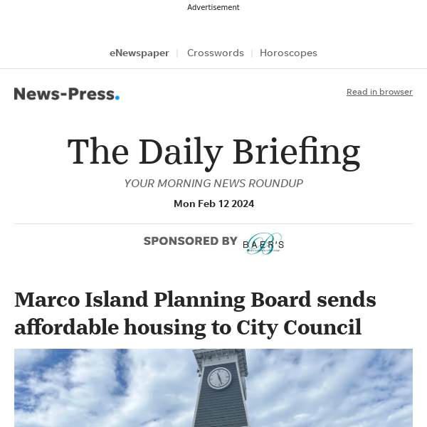 Daily Briefing: Marco Island Planning Board sends affordable housing to City Council