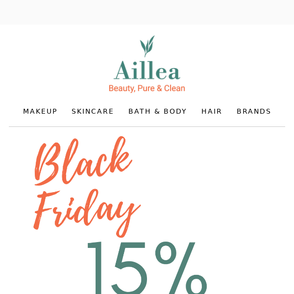 15% Off Black Friday Weekend!