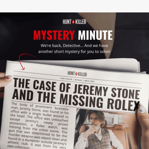 🕵️ MYSTERY MINUTE 🕵️