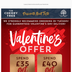 ❤️ Order now for Valentine's Day. 1/2 Price Cheese Wheels + New Deals!