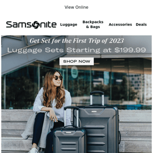 Ready, SET, Save! Luggage sets starting at $199.99