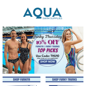 🔊 Funky Thursday! 10% OFF Top Funkita & Funky Trunks Picks 😋🏃