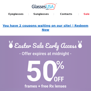 🐰 EXCLUSIVE early access to Easter deals 👓