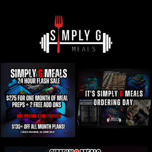 SPECIAL OFFER! SG MENU INSIDE! IT'S ORDERING DAY!