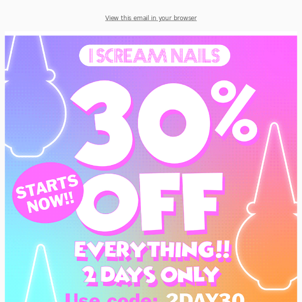 ⚠ 30% off everything starts NOW! 2 days only !