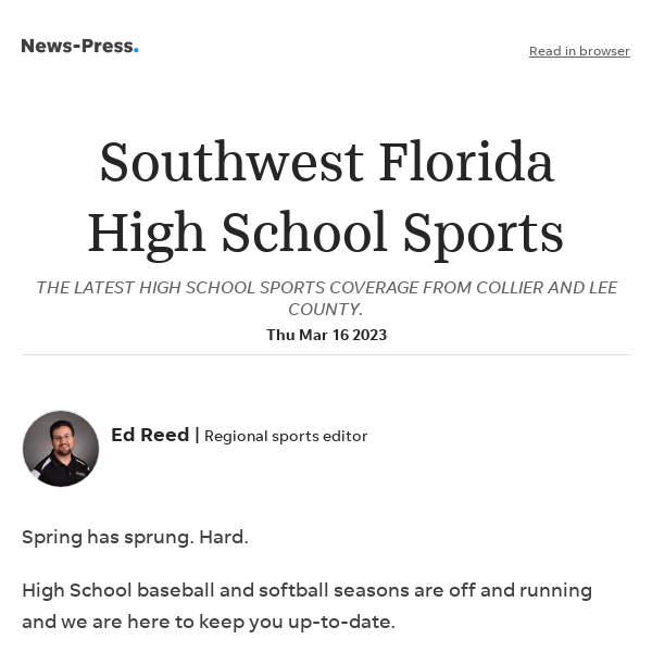 Southwest Florida High School Sports: Inside Southwest Florida High School Sports newsletter for Feb. 16