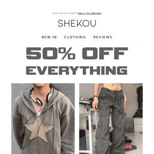 Final hours! 50% off everything 😱