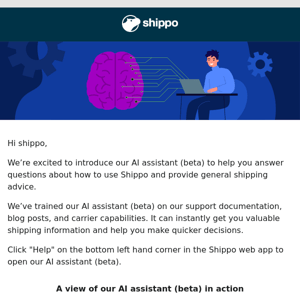 Shippo's shipping AI assistant (beta) is here