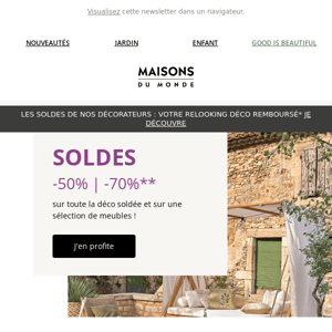 SOLDES : -50% | -70%