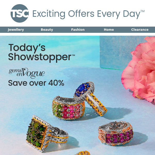 Today’s Showstopper™ - Gems en Vogue Palladium Silver Gemstone Ring