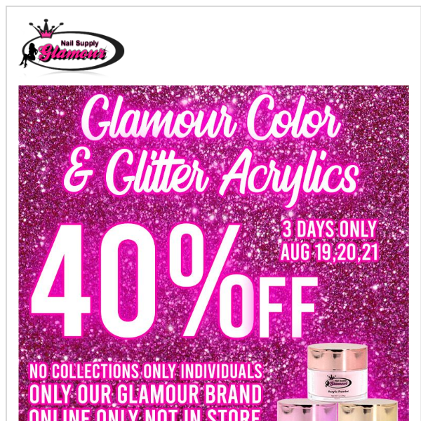 COLOR ACRYLICS HUGE SALE 40%OFF