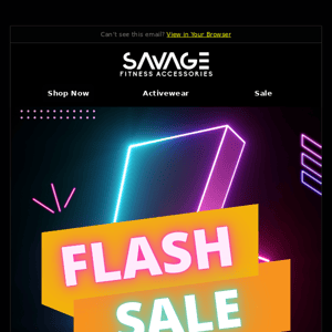 Savage Fitness Accessories Save 20% | 24 Hrs Only Flash Sale ⏰