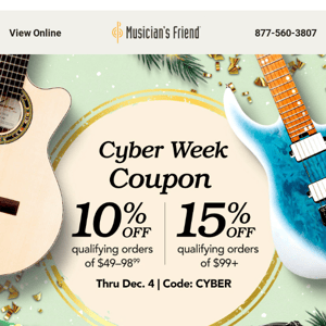 Last chance: Your Cyber Week coupon expires tonight