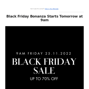 Black Friday Bonanza Countdown!