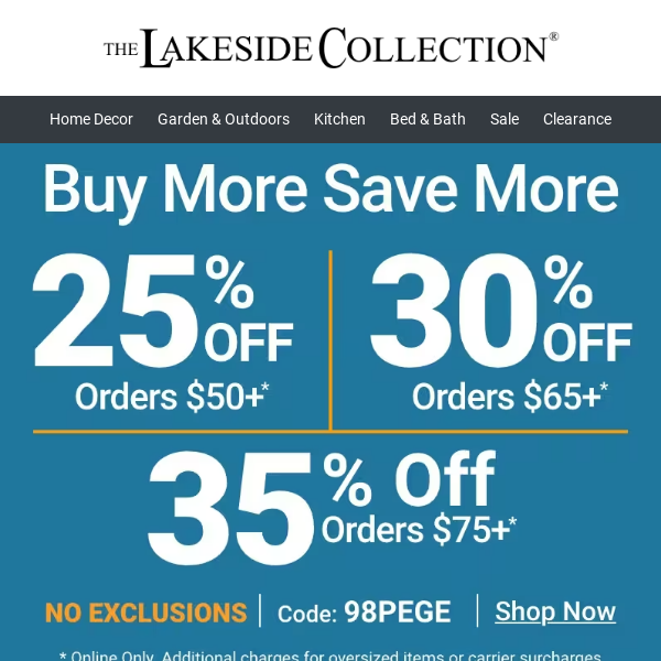 Final Day! Save Up to 35% (No Exclusions)