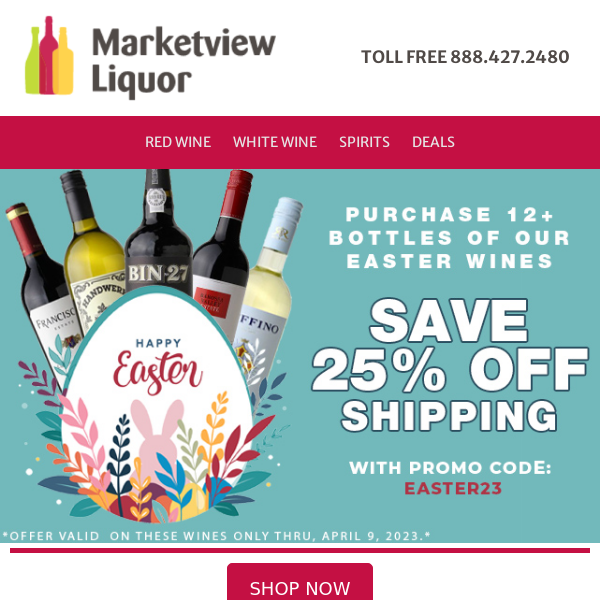 Easter Wine Savings Inside