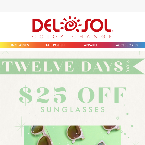 $25 Off All Adult Sunglasses!