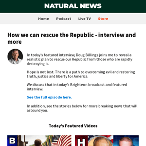 How we can rescue the Republic - interview and more