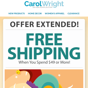 Reminder: Surprise! Free Shipping Ends TONIGHT