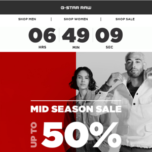 FINAL HOURS to shop. Up to 50% OFF
