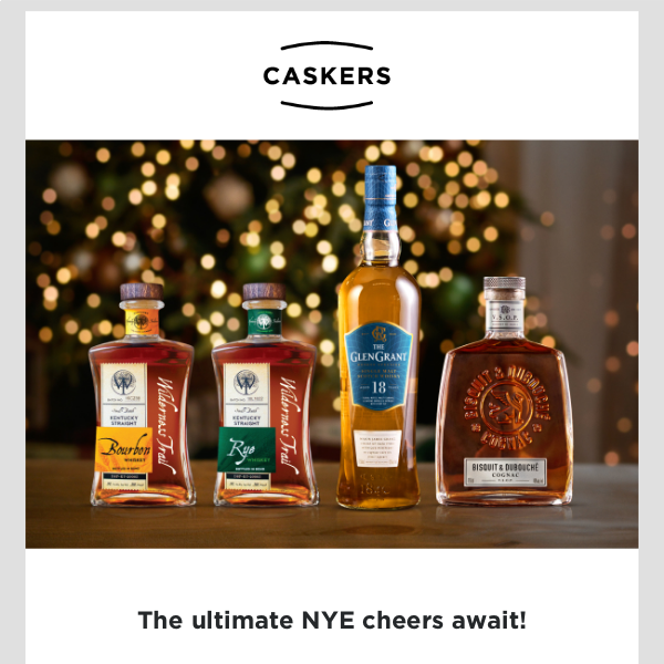 🥂 Complimentary shipping on The Glen Grant and our favourite NYE toasts!